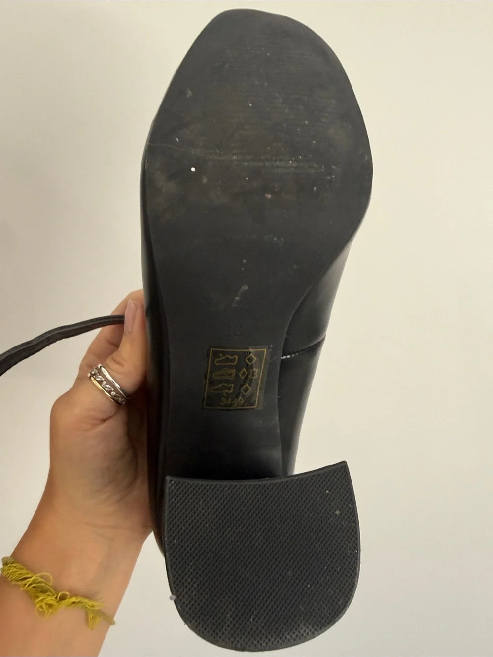 Black Mary Jane Flats with Strap